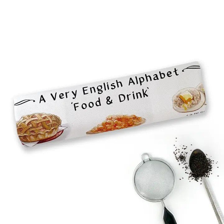 A Very English Alphabet Food & Drink Tea Towel - Ruby's Home Store