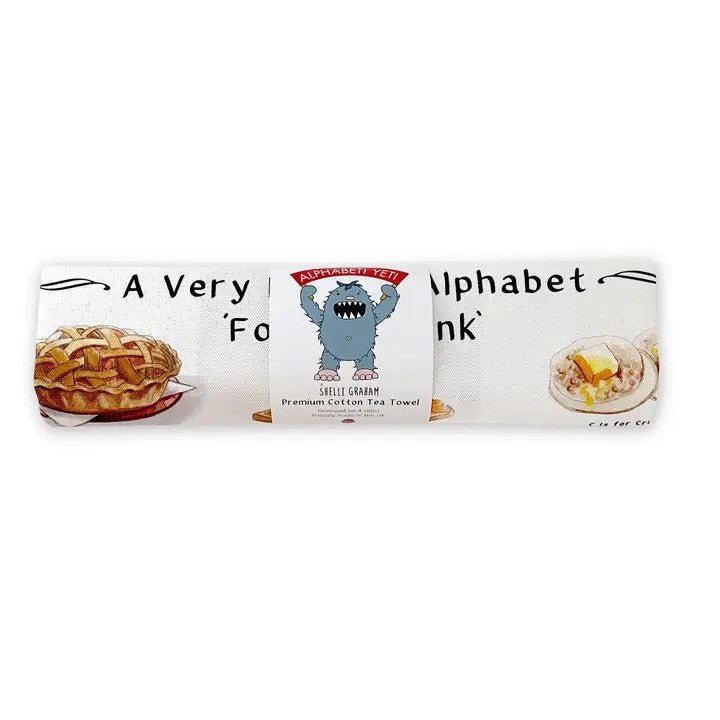 A Very English Alphabet Food & Drink Tea Towel - Ruby's Home Store