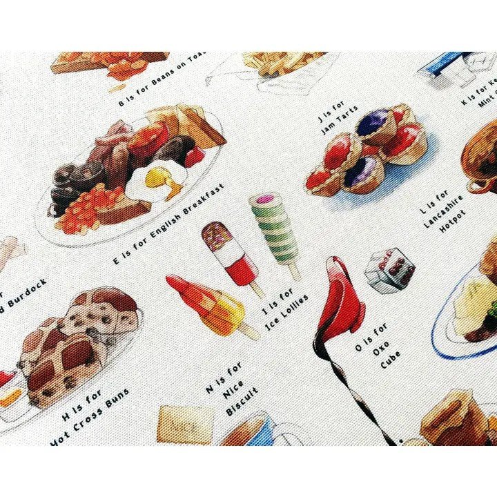 A Very English Alphabet Food & Drink Tea Towel - Ruby's Home Store