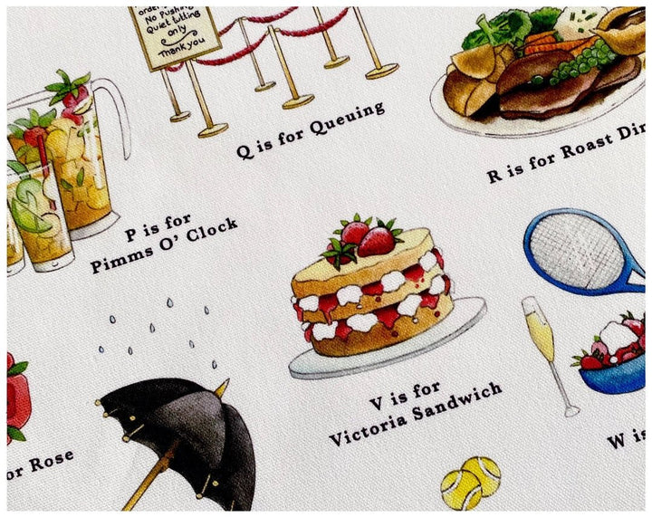 A Very English Alphabet Tea Towel - Ruby's Home Store
