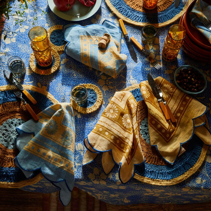 Amer Linen Napkin Set - Blue Jean - Sage x Clare - Ruby's Home Store