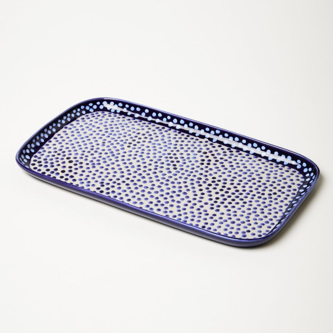 Chino Blue Spot Platter - Jones & Co - Ruby's Home Store