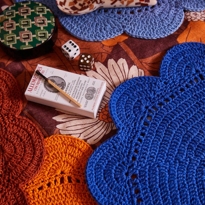 Chumo Crochet Placemat Set - Sage x Clare - Lapis - Ruby's Home Store