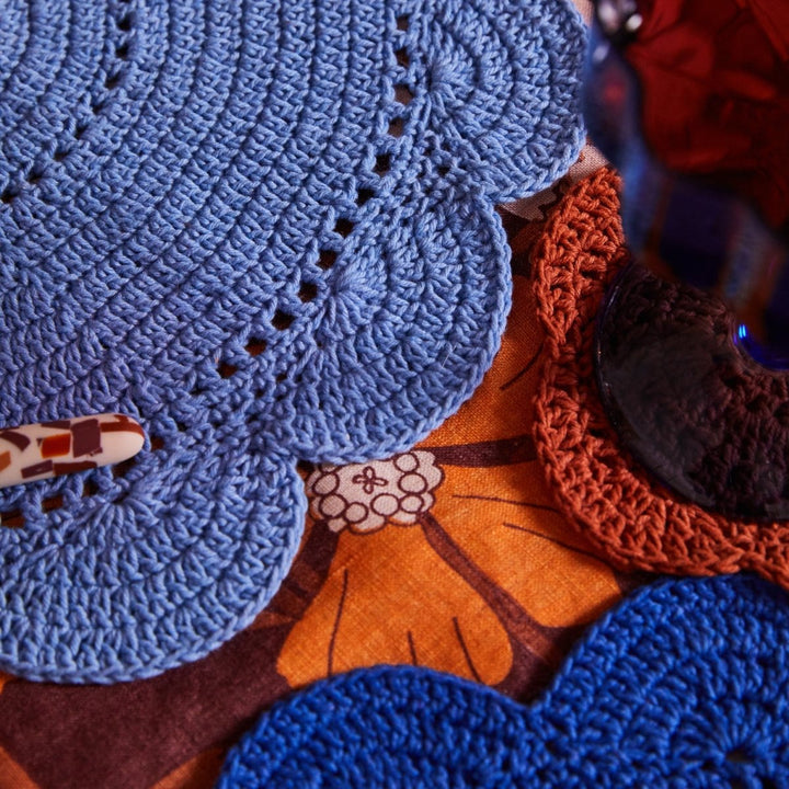 Chumo Crochet Placemat Set - Sage x Clare - Lapis - Ruby's Home Store