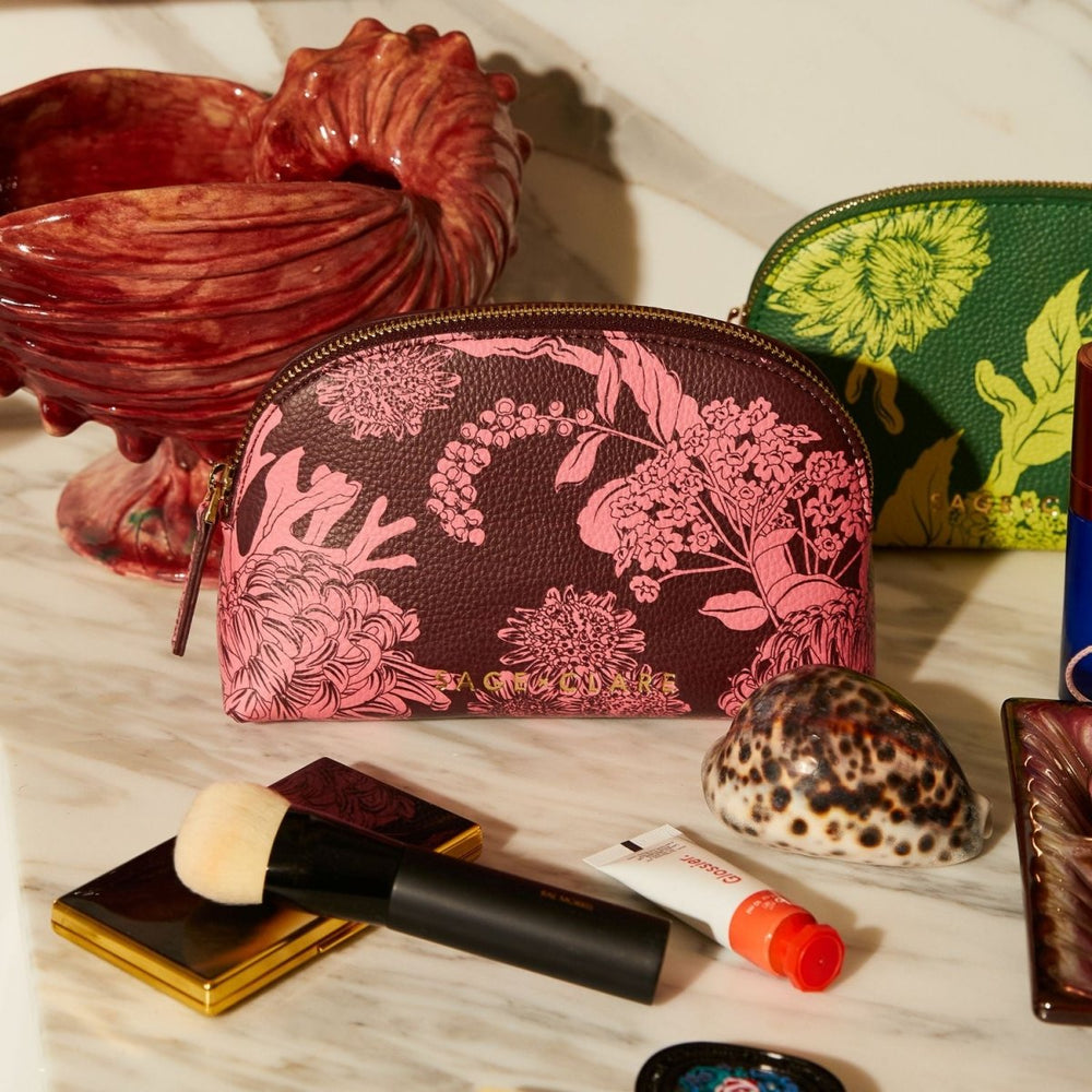 Delphine Cosmetic Pouch - Garnet - Sage x Clare - Ruby's Home Store