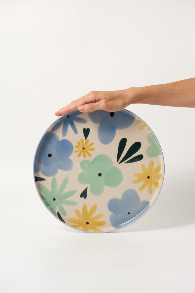 Ditsy Platter Blue - Jones & Co - Ruby's Home Store