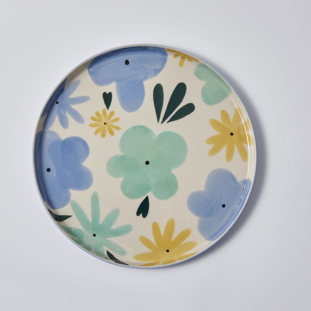 Ditsy Platter Blue - Jones & Co - Ruby's Home Store