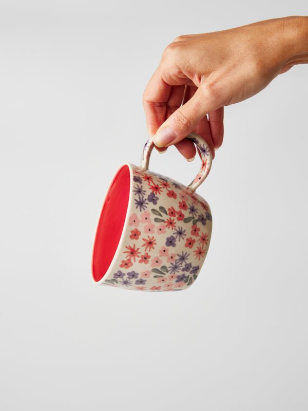 Ditsy Raspberry Mug - Jones & Co - Ruby's Home Store
