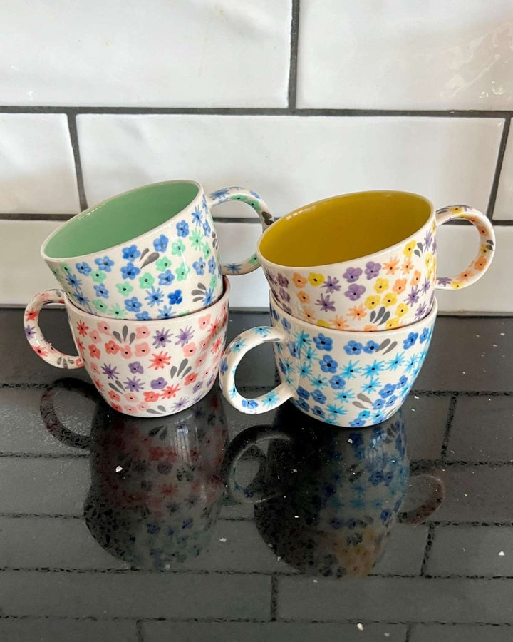 Ditsy Raspberry Mug - Jones & Co - Ruby's Home Store