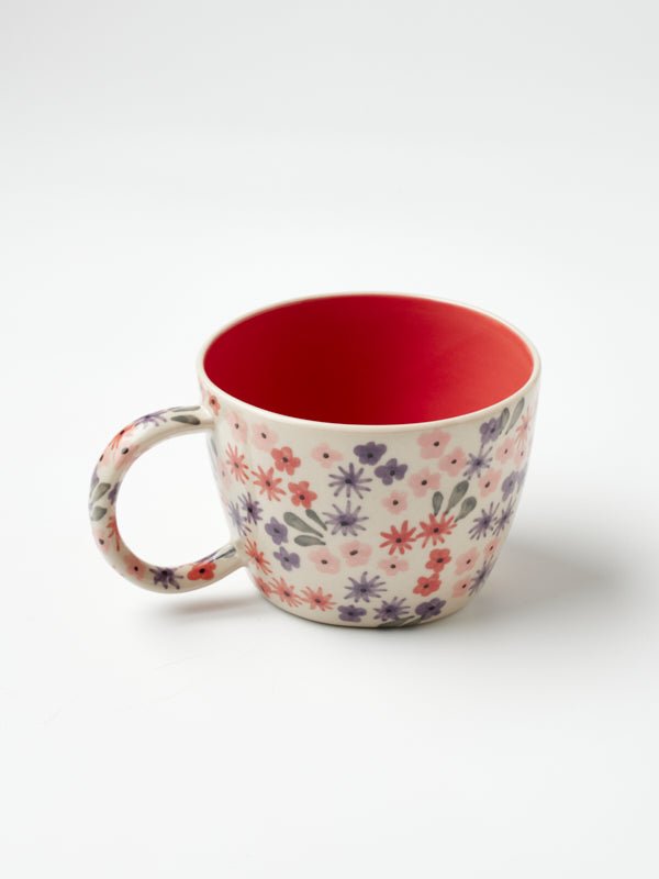 Ditsy Raspberry Mug - Jones & Co - Ruby's Home Store