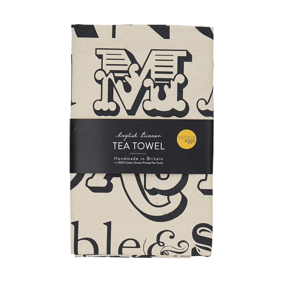 English Dinner Tea Towel - Victoria Eggs - Ruby's Home Store
