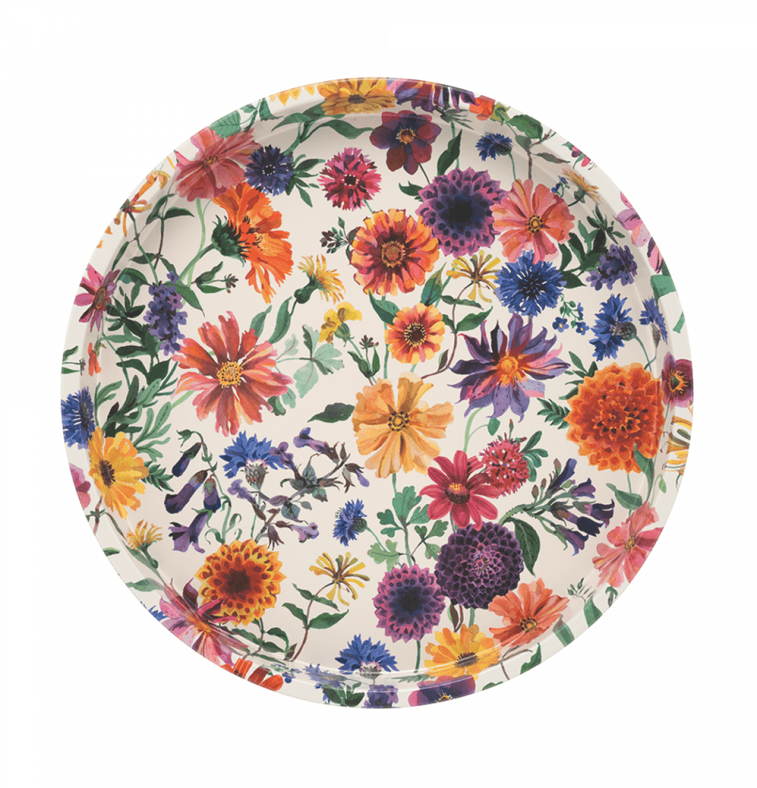 Garden Flowers Round Tin Tray - Emma Bridgewater - Ruby's Home Store