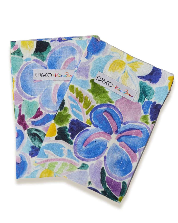 Kip & Co x Ken Done Frangipani Linen Napkins 6 pieces - Ruby's Home Store