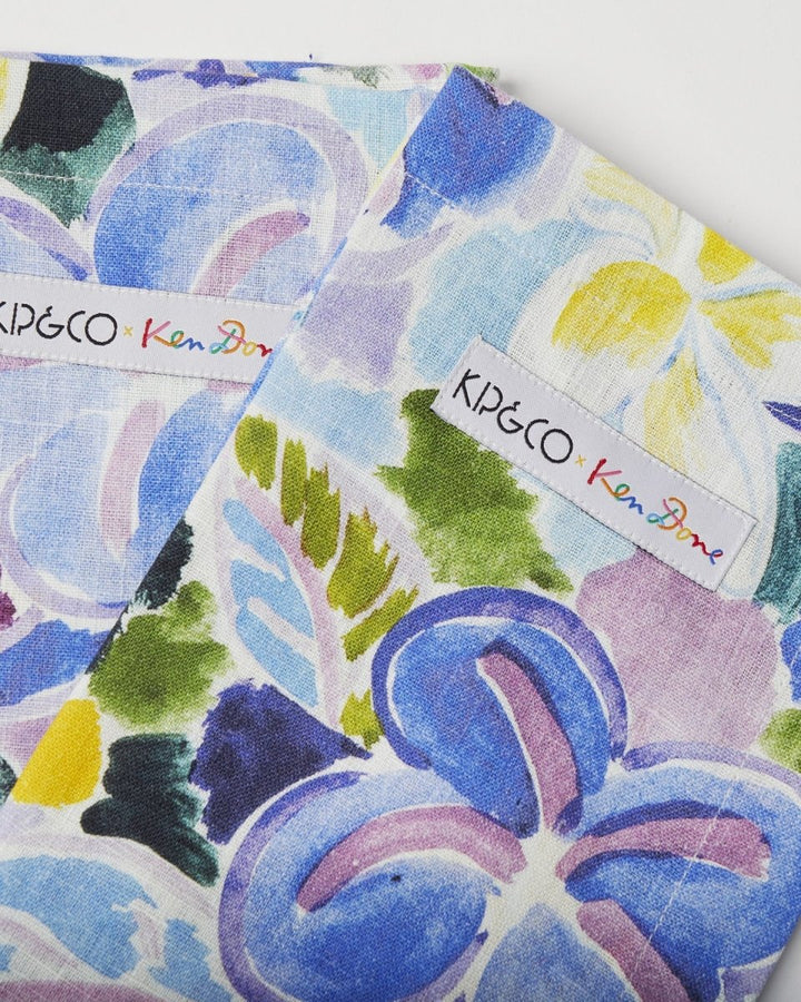 Kip & Co x Ken Done Frangipani Linen Napkins 6 pieces - Ruby's Home Store