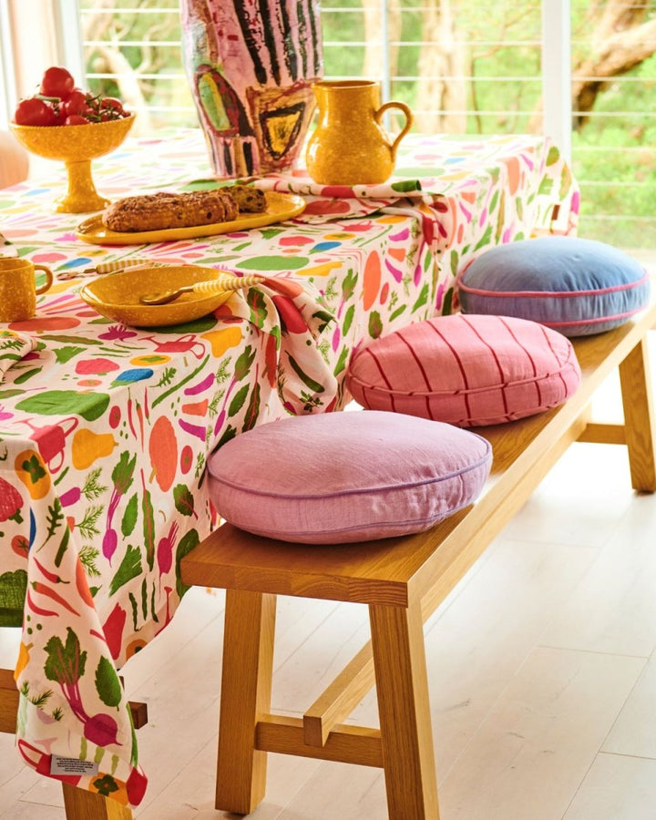 Kip & Co x Stephanie Alexander - Stephanies Round Linen Tablecloth - Ruby's Home Store