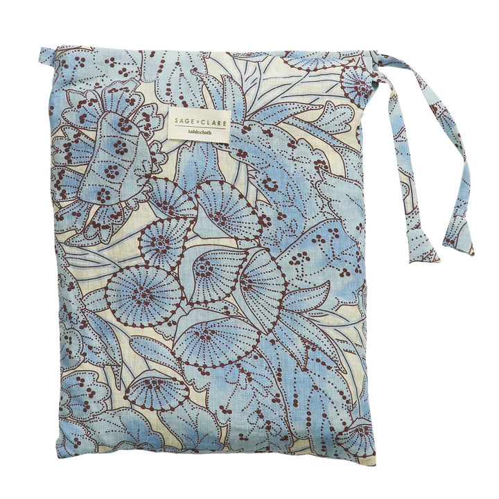 Lucia Linen Table Cloth - Cerulean - Sage x Clare