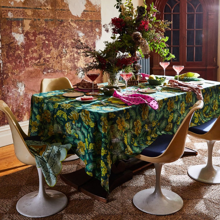 Margot Linen Table Cloth - Forest - Sage x Clare - Ruby's Home Store
