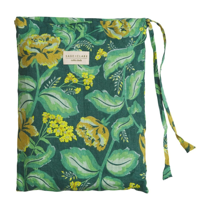 Margot Linen Table Cloth - Forest - Sage x Clare - Ruby's Home Store