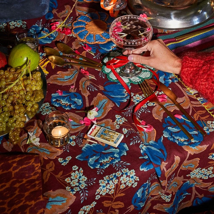 Margot Linen Table Cloth - Mahogany - Sage x Clare - Ruby's Home Store