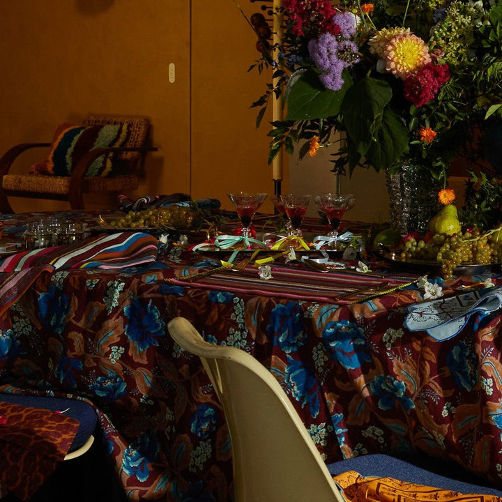 Margot Linen Table Cloth - Mahogany - Sage x Clare - Ruby's Home Store