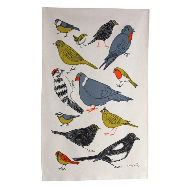 Poppy Treffry - Garden Birds Tea Towel - Ruby's Home Store