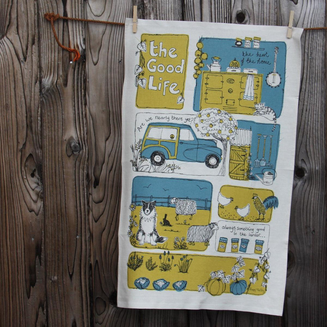 Poppy Treffry - The Good Life Tea Towel - Ruby's Home Store
