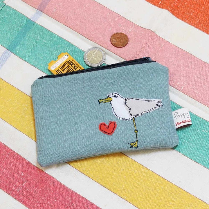 Seagull Embroidered Coin Purse - Poppy Treffry - Ruby's Home Store