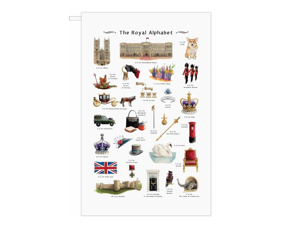 The Royal Alphabet Tea Towel - Ruby's Home Store