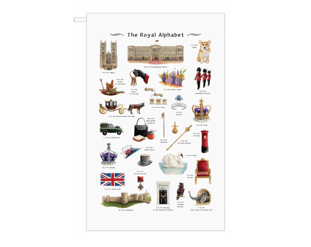 The Royal Alphabet Tea Towel - Ruby's Home Store