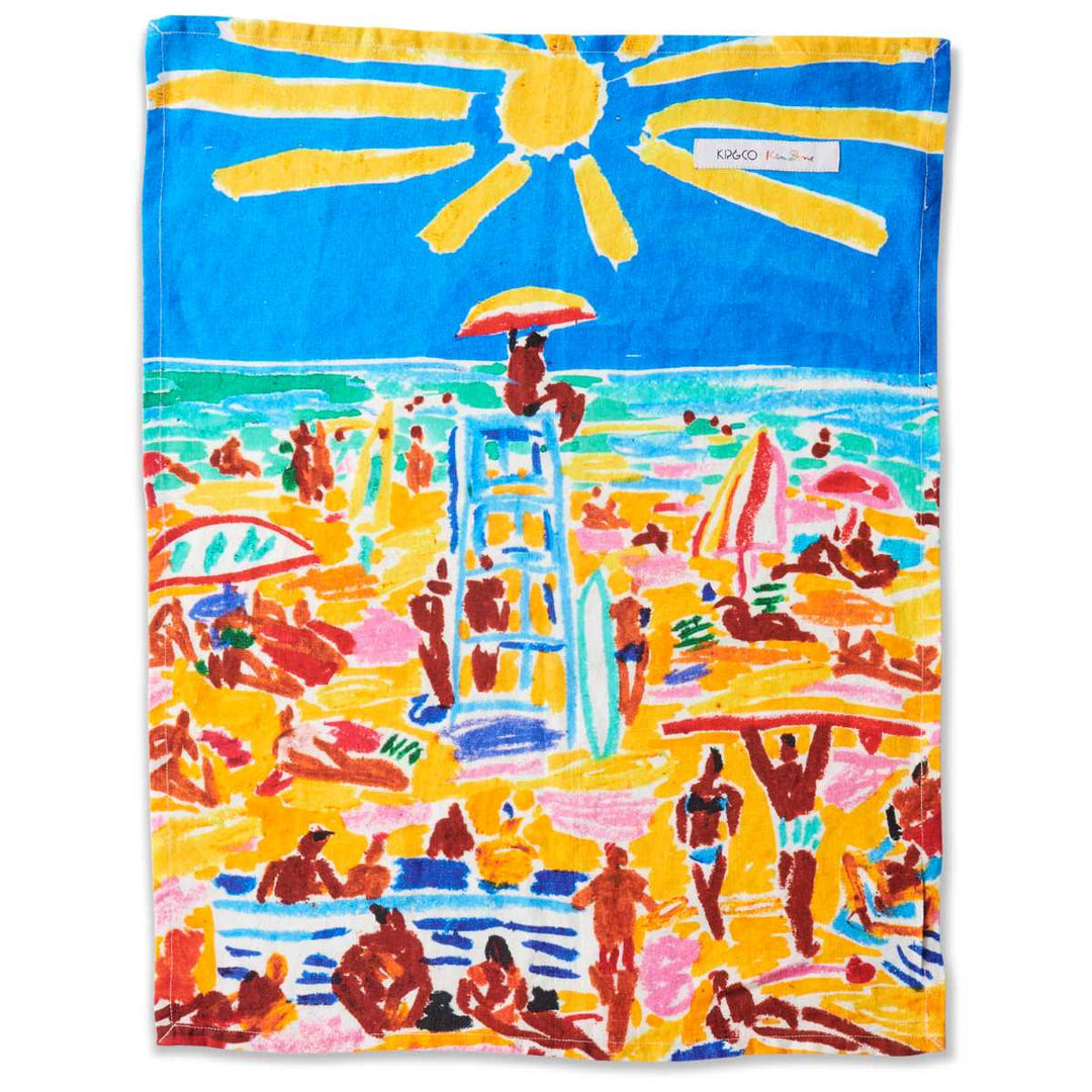 Beach babes tea towel by Kip & Co x Ken Done collab