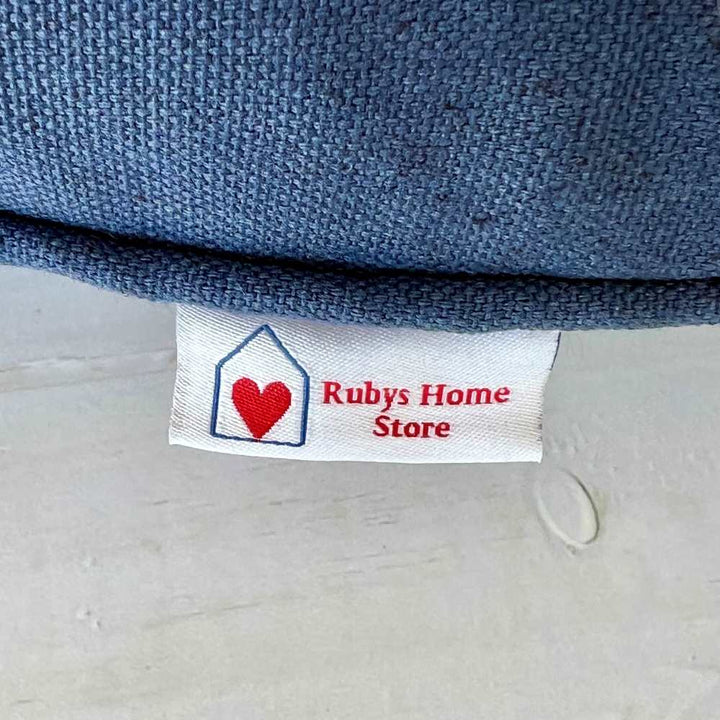 Ruby's Home Store logo on Union Jack Cushion