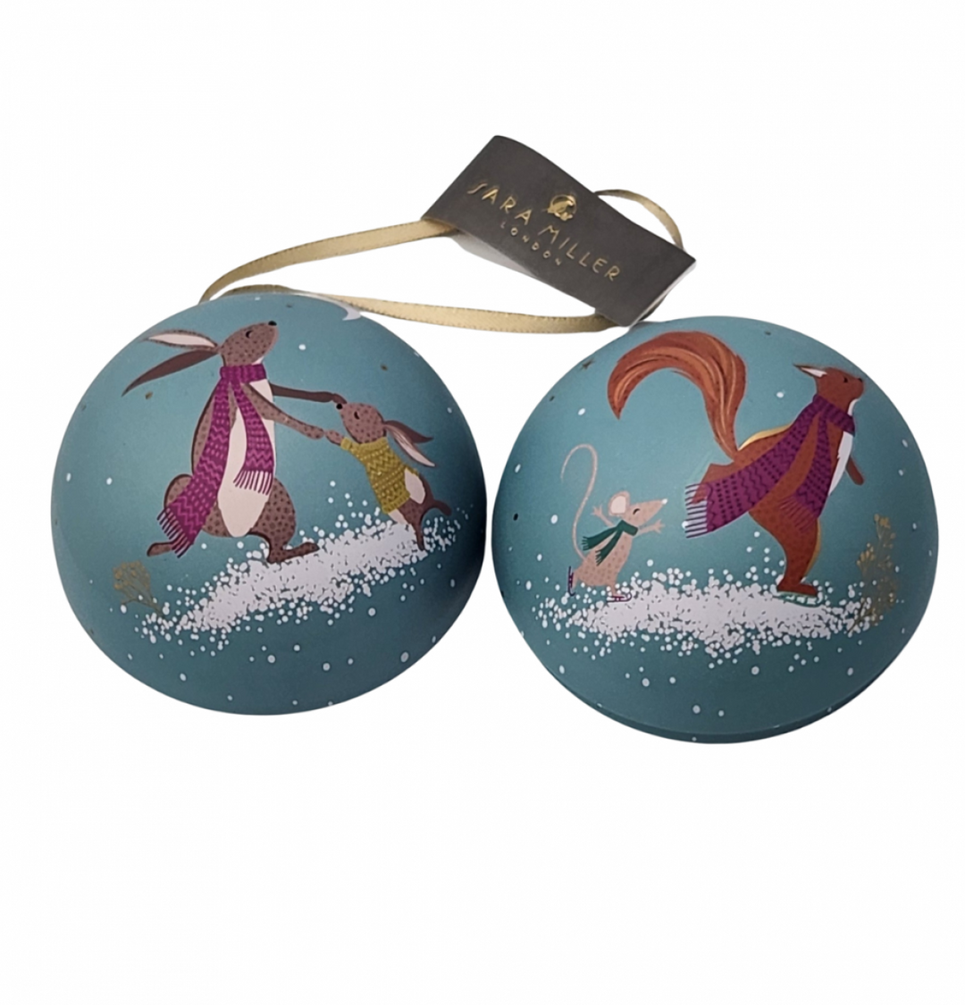 Sara Miller Christmas Bauble Tins