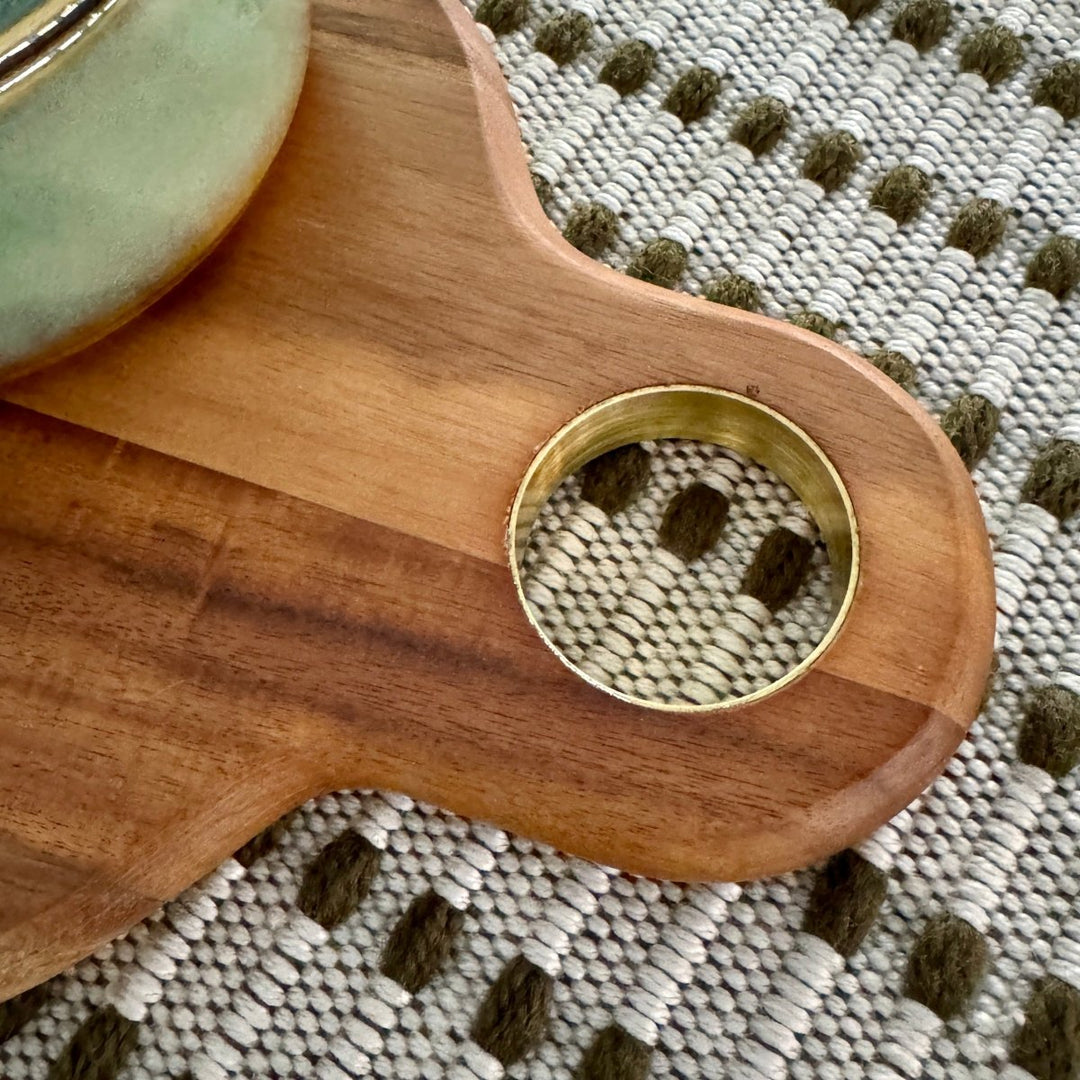 Acacia &amp; Brass Serving Board Natural - Davis &amp; Waddell - Ruby&