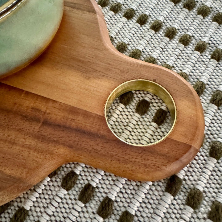 Acacia &amp; Brass Serving Board Natural - Davis &amp; Waddell - Ruby&