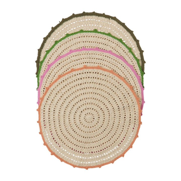 Alameda Crochet Placemat Set - Sage x Clare - Ruby's Home Store