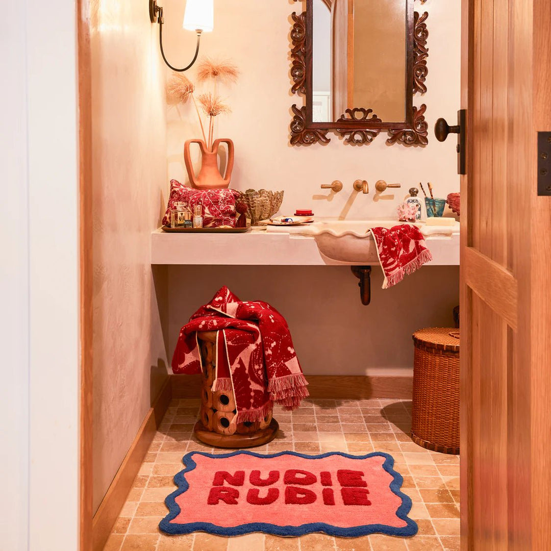 Amalie Nudie Rudie Bath Mat - Hibiscus - Sage x Clare - Ruby's Home Store