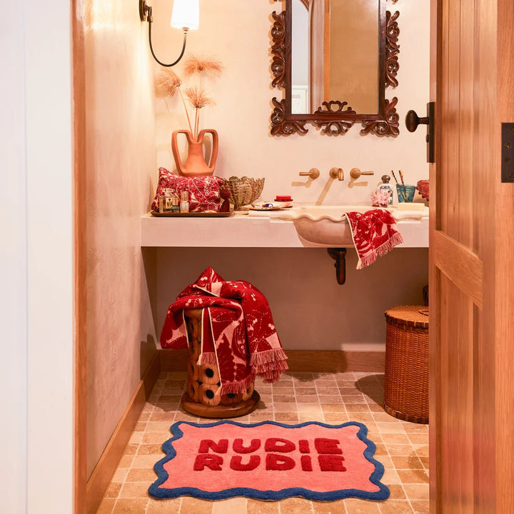 Amalie Nudie Rudie Bath Mat - Hibiscus - Sage x Clare - Ruby's Home Store