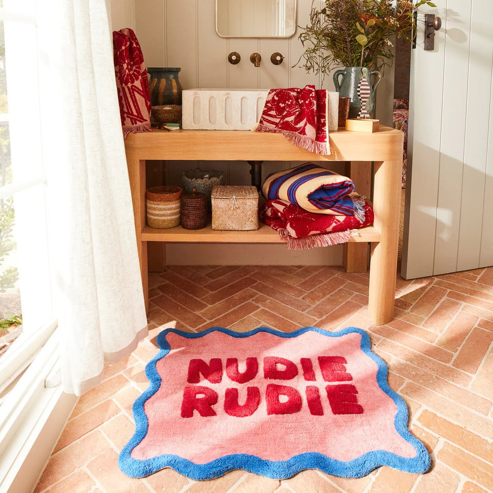 Amalie Nudie Rudie Bath Mat - Hibiscus - Sage x Clare - Ruby's Home Store