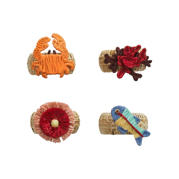 Aria Napkin Ring Set - Flame - Sage x Clare - Ruby's Home Store