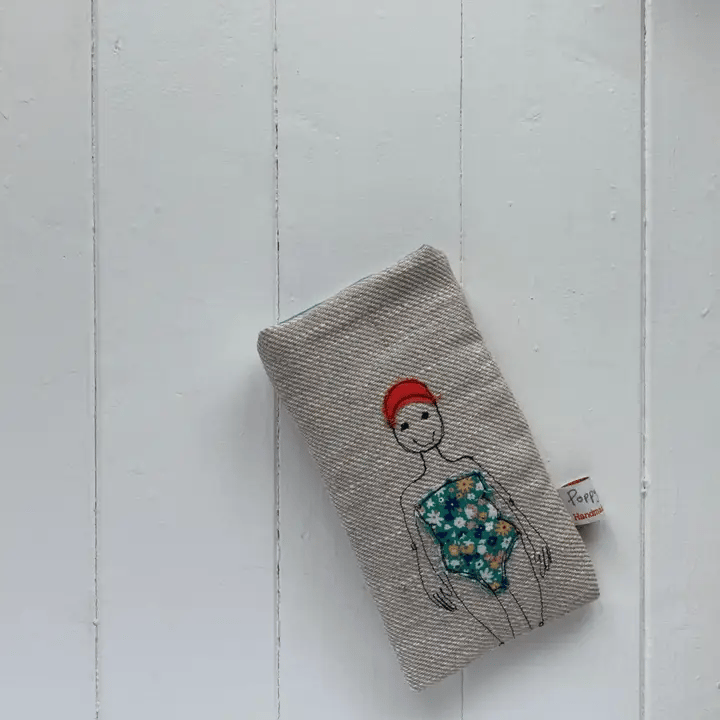 Bather Embroidered Phone/Glasses Case - Poppy Treffry - Ruby's Home Store