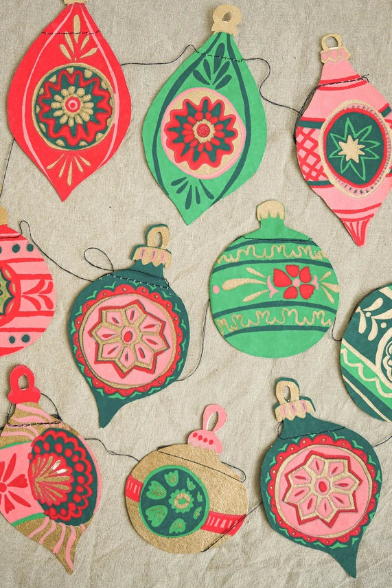 Baubles Sewn Garland - East End Press