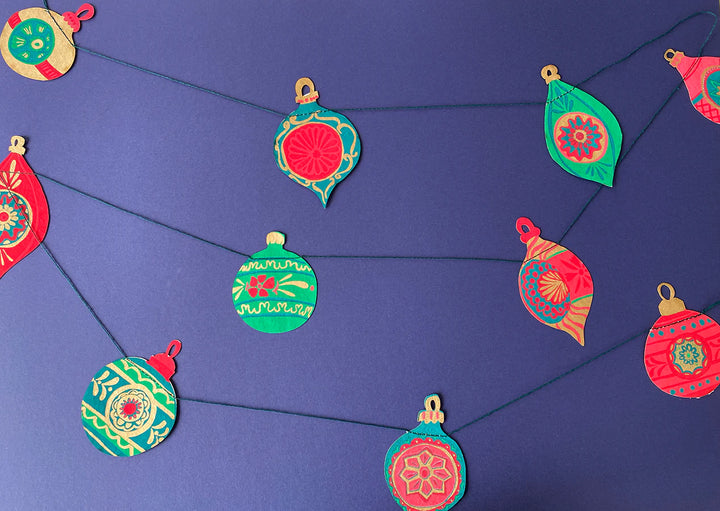 East End Press Christmas Bauble Garland