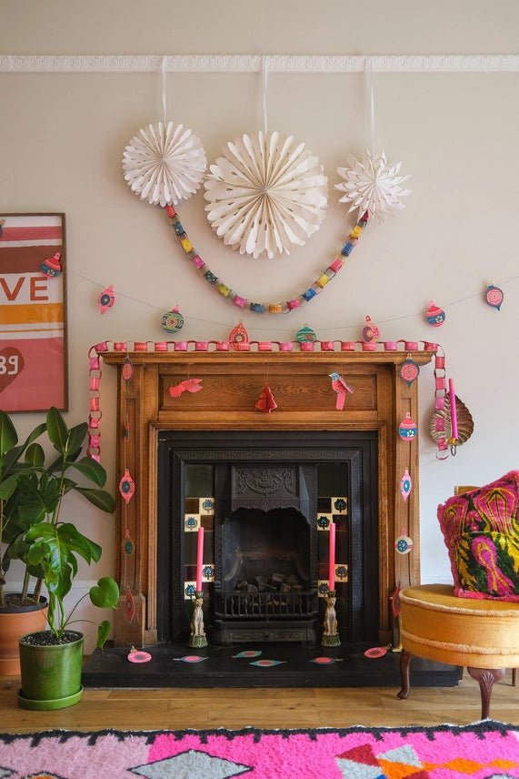 Baubles Sewn Garland - East End Press - Ruby&