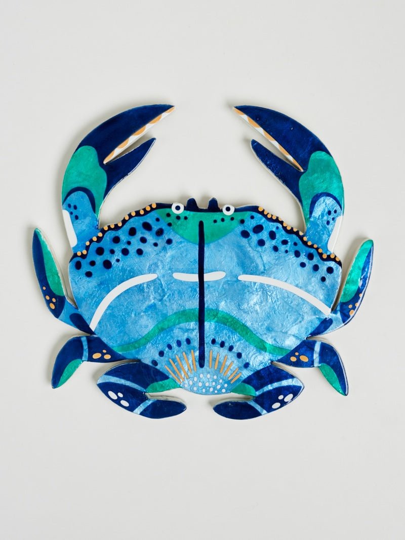 Beach Club Blue Crab Wall Art - Jones & Co - Ruby's Home Store