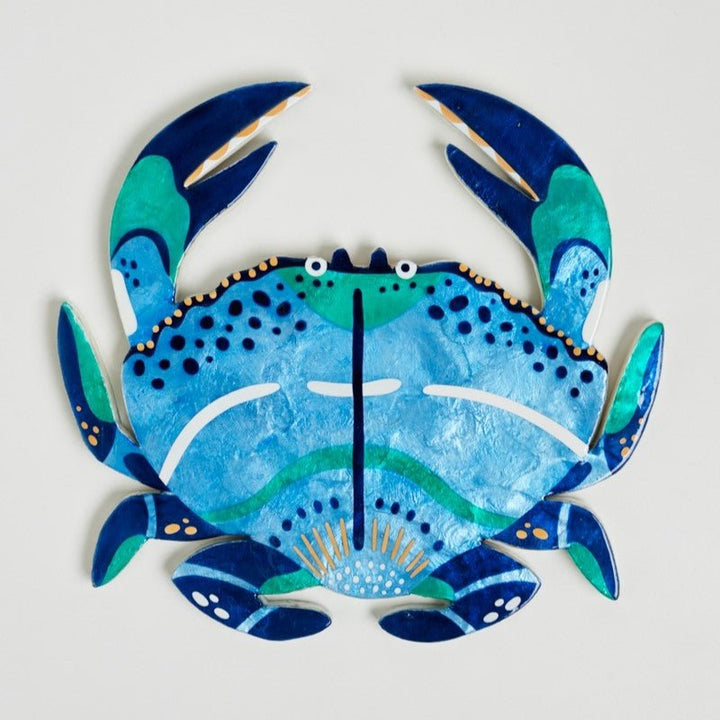 Beach Club Blue Crab Wall Art - Jones & Co - Ruby's Home Store