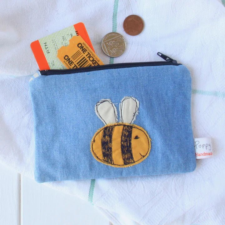 Bee Embroidered Coin Purse - Poppy Treffry - Ruby's Home Store