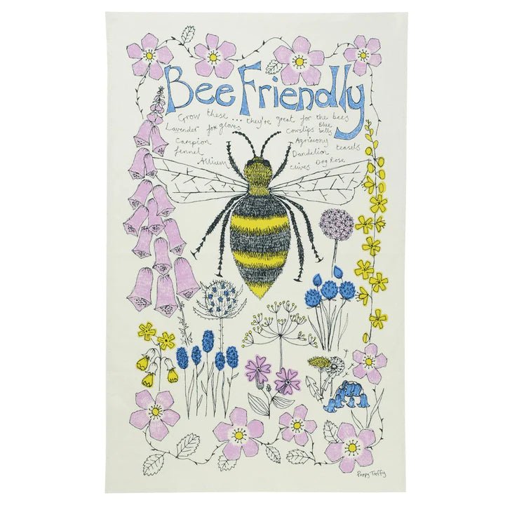 Bee Friendly Tea Towel - Poppy Treffry - Ruby's Home Store