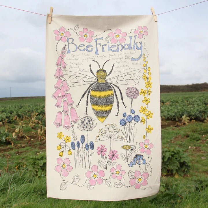 Bee Friendly Tea Towel - Poppy Treffry - Ruby's Home Store