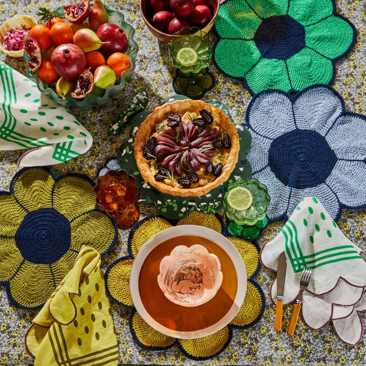 Bettina Crochet Placemats - Pea - Sage x Clare - Ruby's Home Store