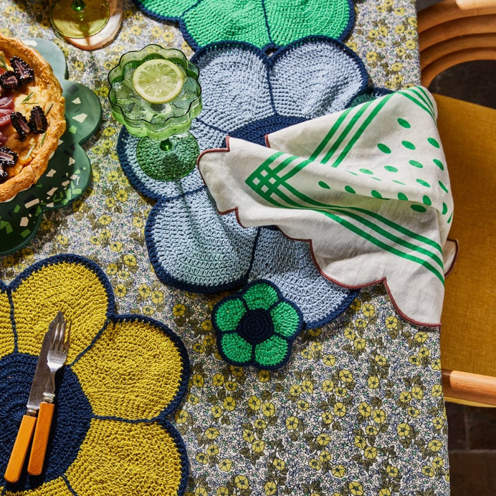 Bettina Crochet Placemats - Pea - Sage x Clare - Ruby's Home Store